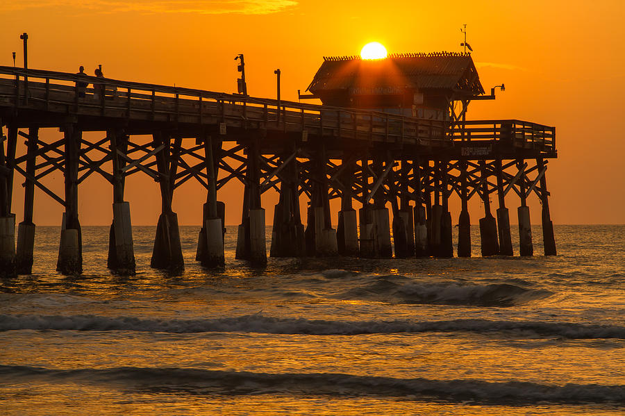 Cocoa Beach Pier Sunrise #1 Photograph by Stefan Mazzola
