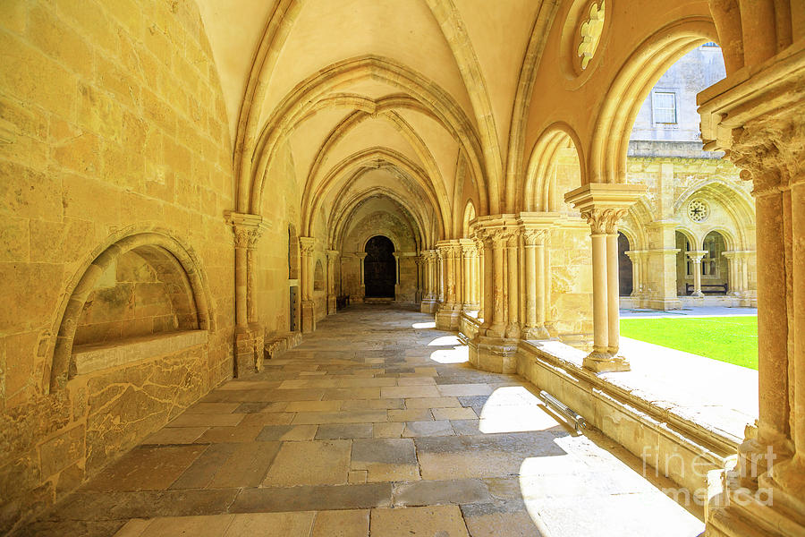 Coimbra Cathedral colonnade #1 Photograph by Benny Marty