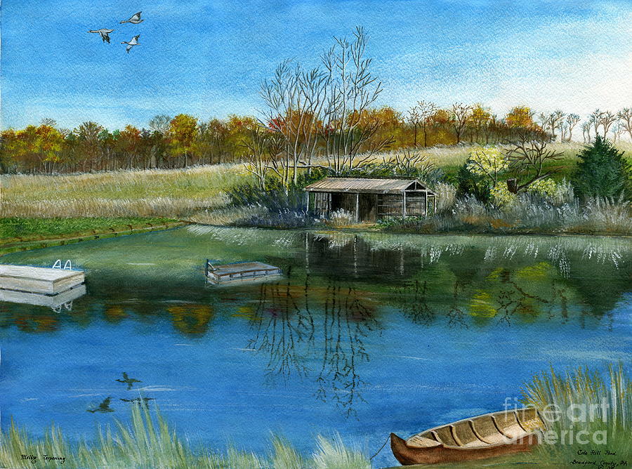 Cole Hill Pond Painting by Melly Terpening