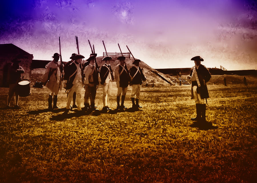 Colonial Soldiers at Fort Mifflin #1 Photograph by Bill Cannon