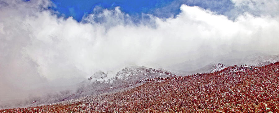 Colorado Rocky Mountain View, Snow Squall Photograph