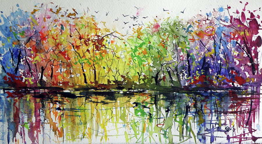Colorful autumn #1 Painting by Kovacs Anna Brigitta