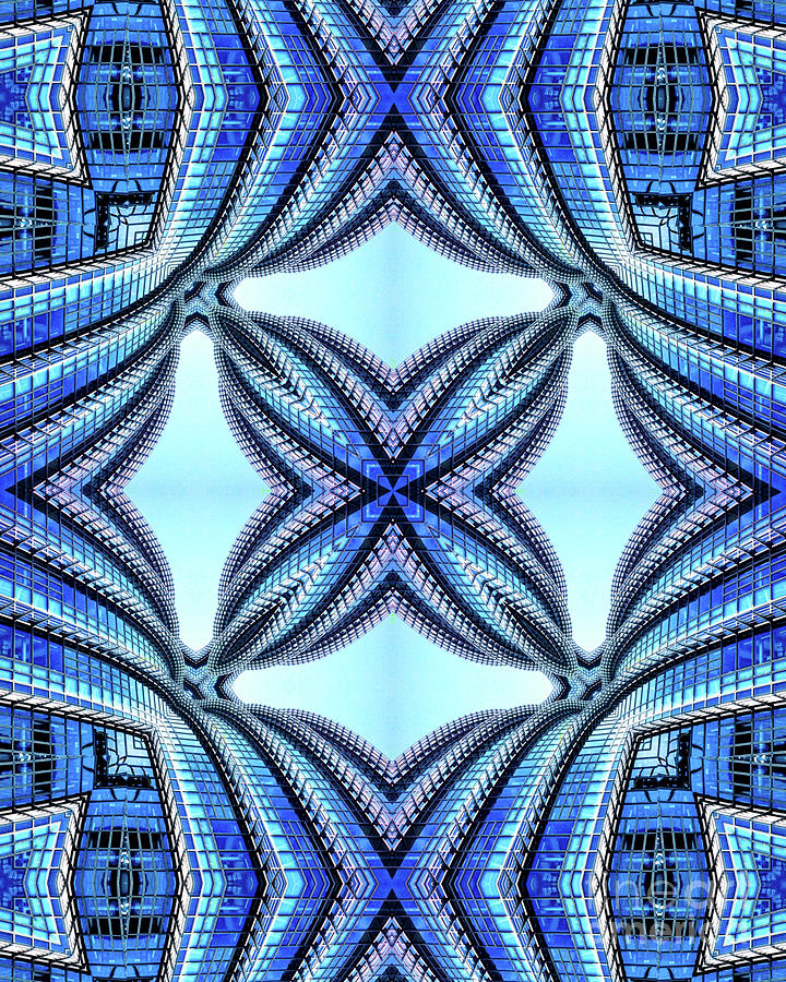 Colorful Blue Kaleidoscopic Design #1 Photograph by Amy Cicconi
