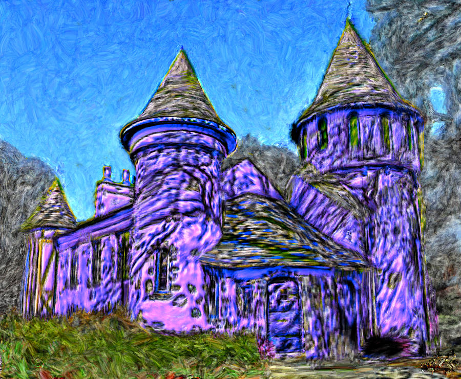 Colorful Curwood Castle #2 Painting by Bruce Nutting