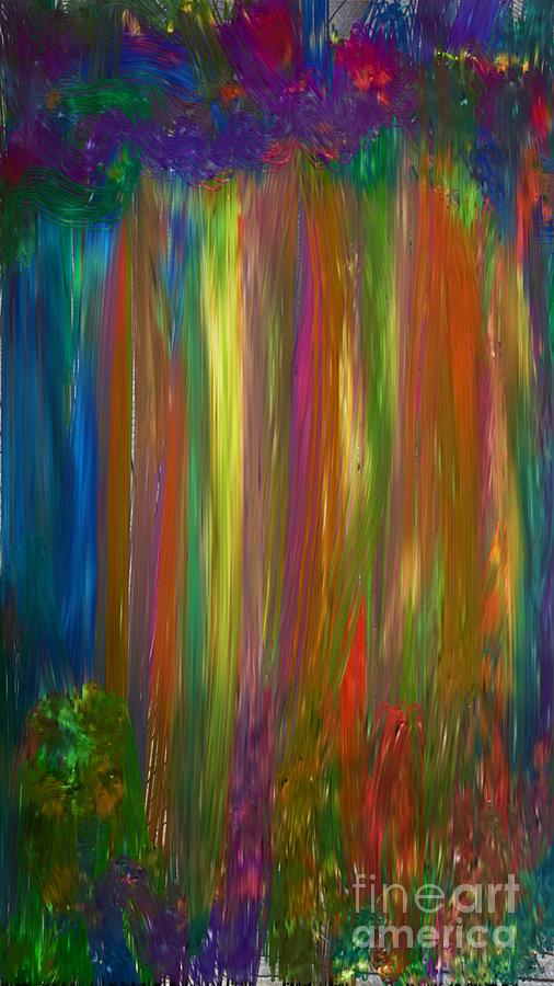 Colorful Eucalyptus Trees #1 Mixed Media by Karen Nicholson