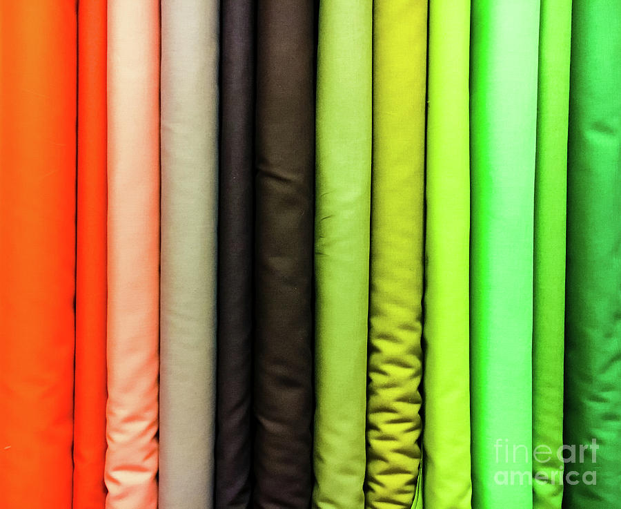 Pattern Photograph - Colorful Fabrics Selection #1 by Tom Gowanlock