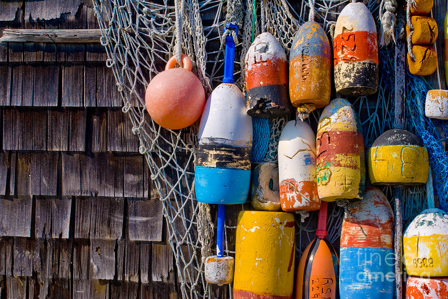 Colorful Fishing Buoys #1 Photograph by Anthony Totah - Pixels