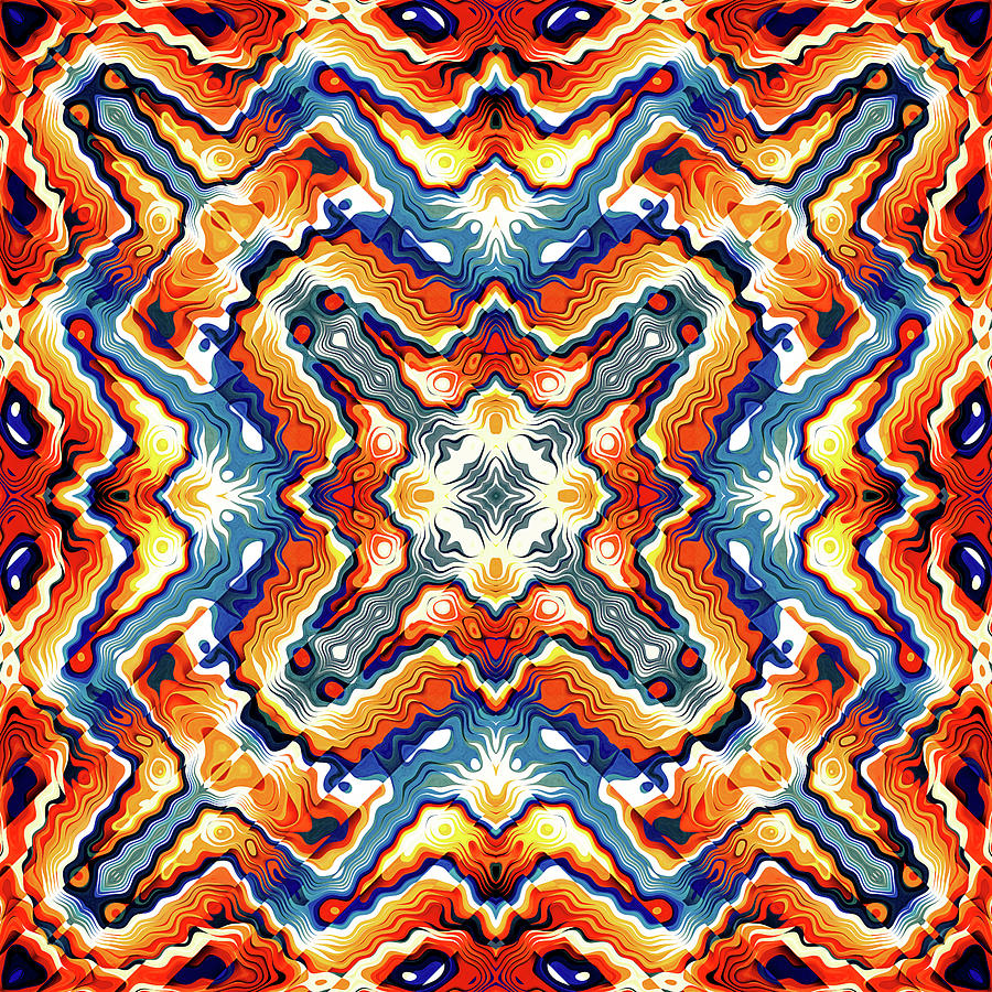 Colorful Geometric Motif #1 Digital Art by Phil Perkins