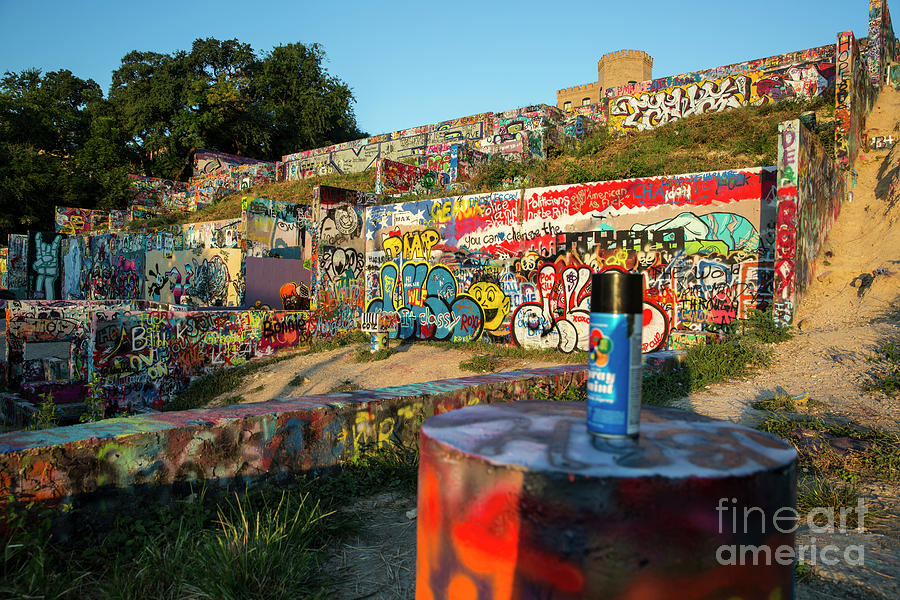 Austin Photograph - Colorful graffiti art covers the walls of the popular Hope Outdoor Gallery in downtown Austin #1 by Dan Herron