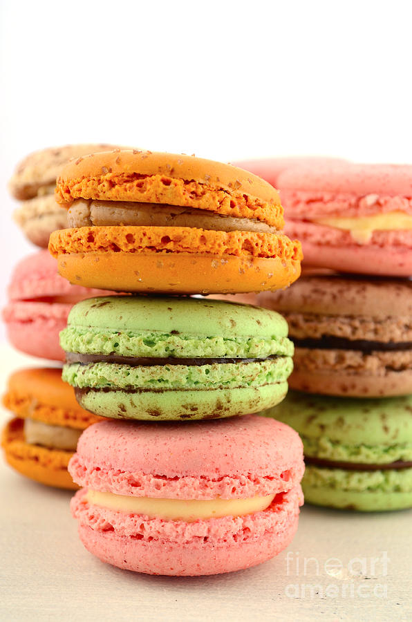 Colorful macaroons #1 Photograph by Milleflore Images