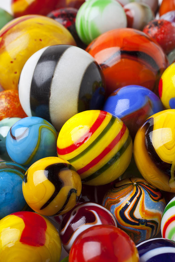 Toy Photograph - Colorful marbles by Garry Gay