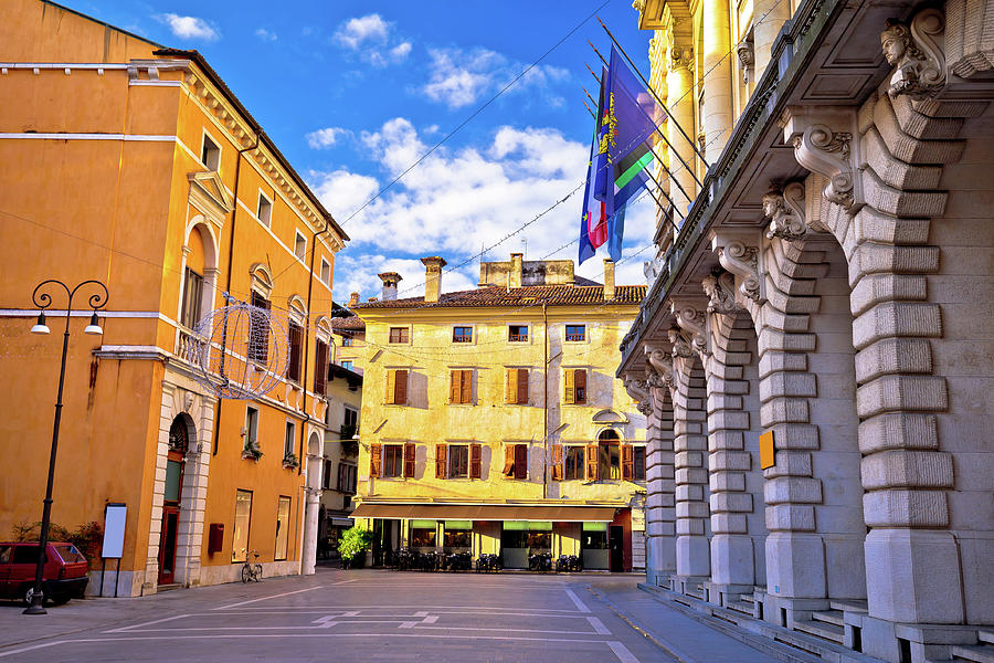 Colorful street in Udine landmarks view #1 Photograph by Brch Photography