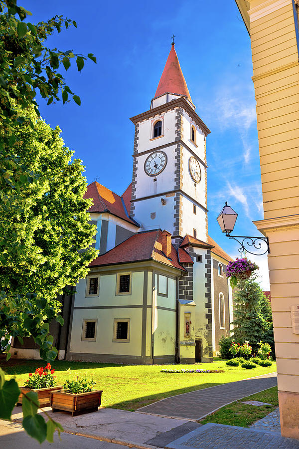 Colorful street of baroque town Varazdin view #1 Photograph by Brch Photography