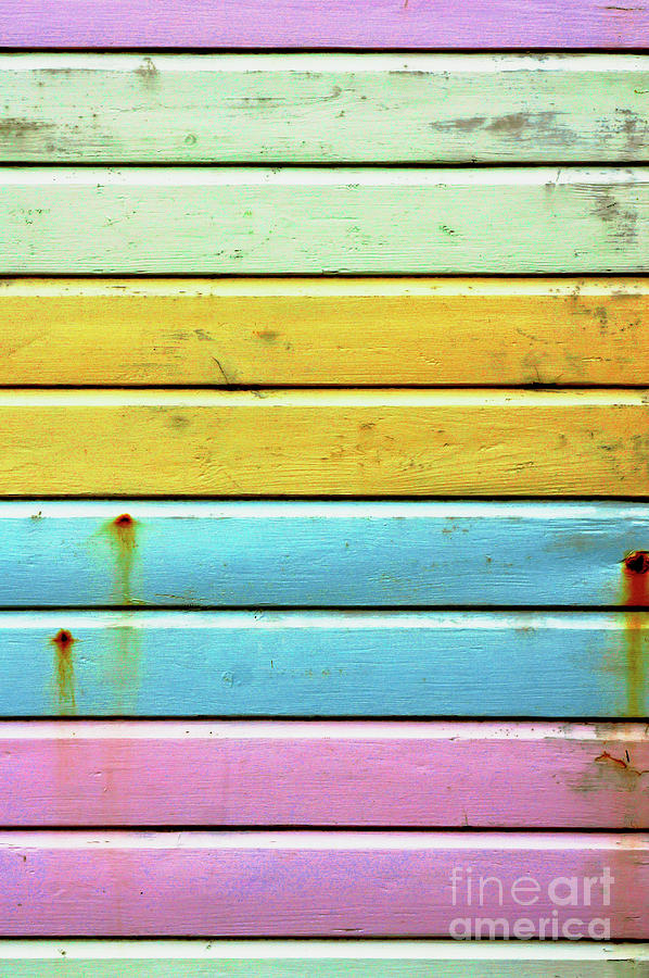 Colorful wooden panels #1 Photograph by Tom Gowanlock
