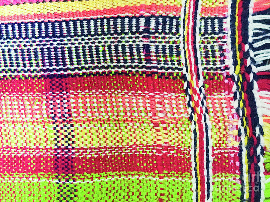Colorful woven rug #1 Photograph by Tom Gowanlock