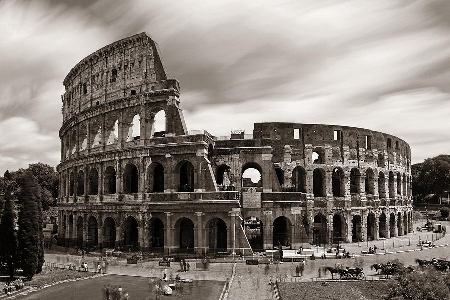 Colosseum in Rome #1 Photograph by Songquan Deng