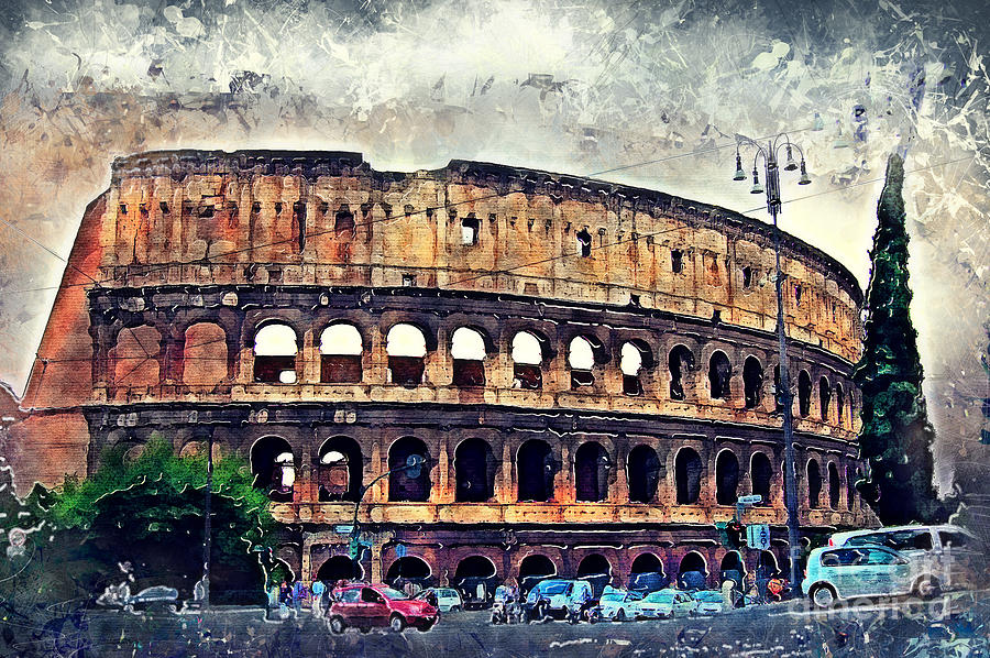 Colosseum Rome #1 Painting by Justyna Jaszke JBJart
