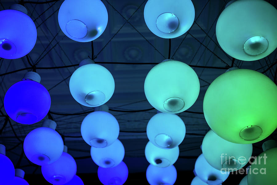 Colourful Round Lights In Funky Interior Design Detail #1 Photograph by JM Travel Photography