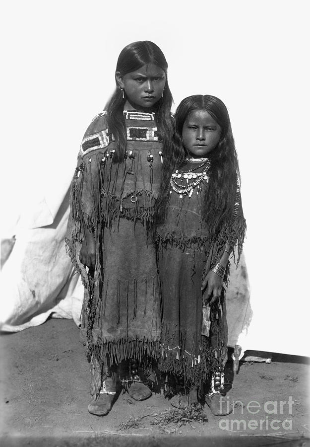 Comanche Girls, 1892 #1 Photograph by Granger