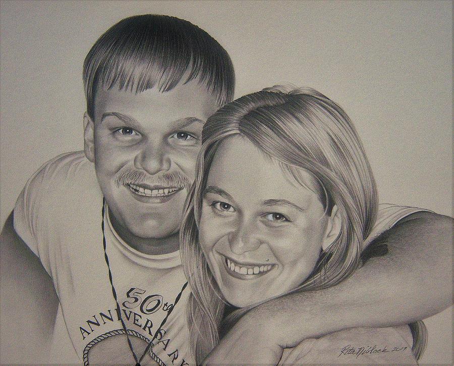 Commissioned Portrait Drawing by Rita Niblock - Pixels