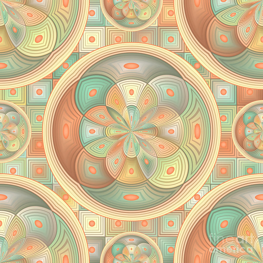 Abstract Digital Art - Complex geometric pattern #1 by Gaspar Avila