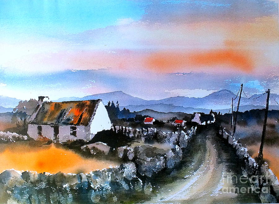 Connemara Sunset, Galway #1 Painting by Val Byrne