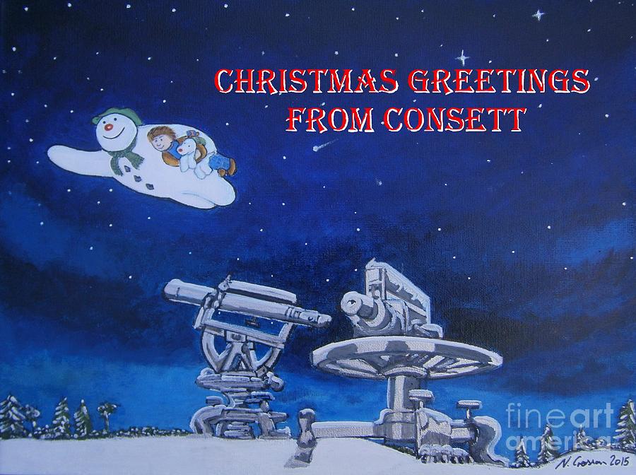 Christmas Painting - Consett Terris Novalis snow  #2 by Neal Crossan