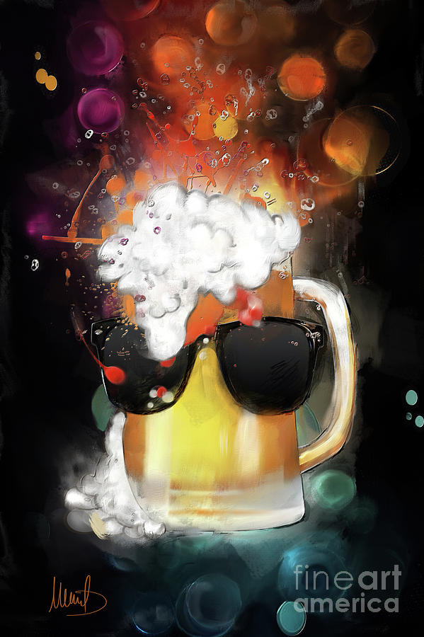 Cool Beer #1 Mixed Media by Melanie D