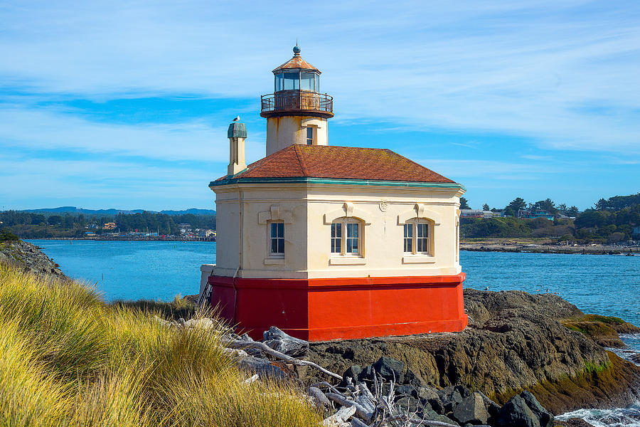 Coquille Lighthouse #1 Tapestry - Textile by Dennis Bucklin