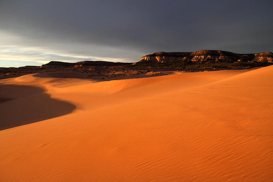 Coral Pink Sand dunes at sunset #1 Photograph by Pierre Leclerc Photography