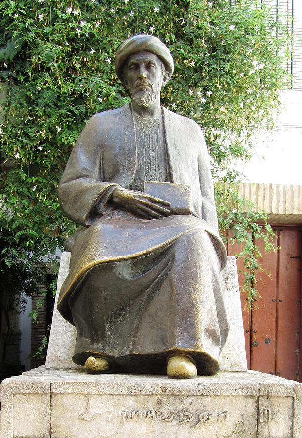 Cordoba Maimonides Statue or Moses ben Maimon aka Rambam Jewish Quarter XVI Spain #1 Photograph by John Shiron