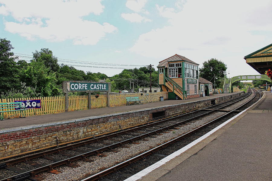 Corfe Castle railway station #1 Photograph by Jeff Townsend