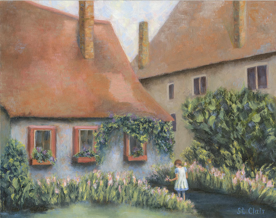 Cottage Painting - Cottage Crossing #1 by Nancy St Clair