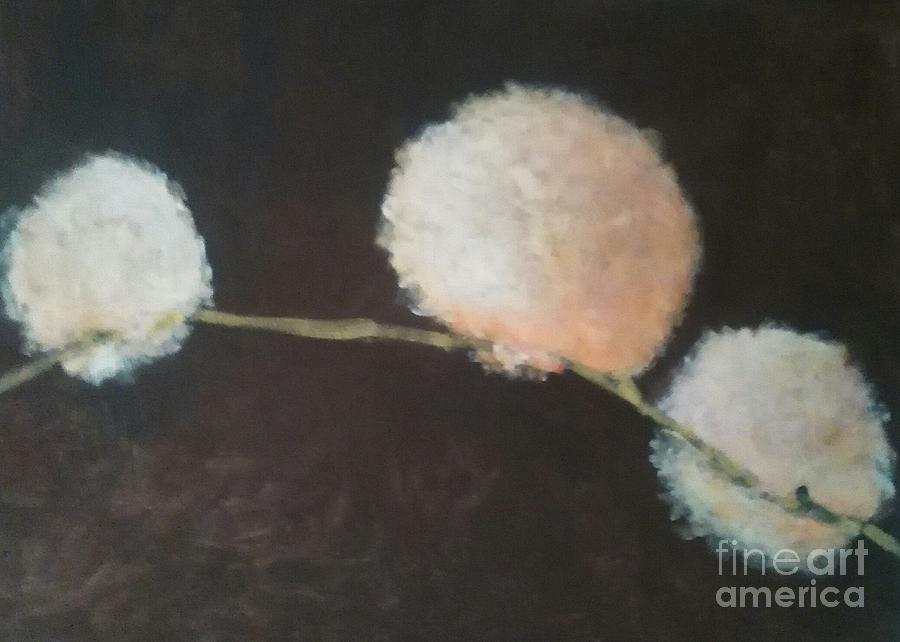 Cotton Branch Series #2 Painting by Sherry Harradence