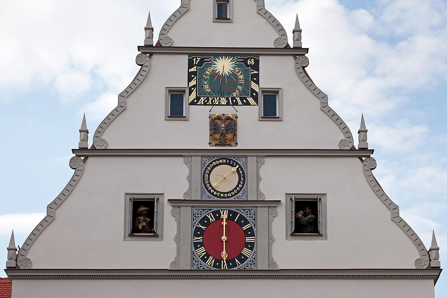 Council Tavern Clock in Rothenburg ob der Tauber #1 Photograph by Aivar Mikko