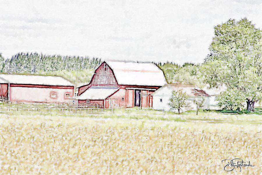 Country Barn #1 Digital Art by Bill Richards