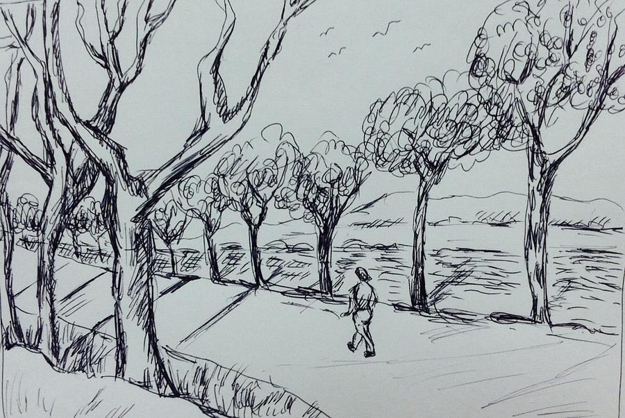 Country road #1 Drawing by Hae Kim