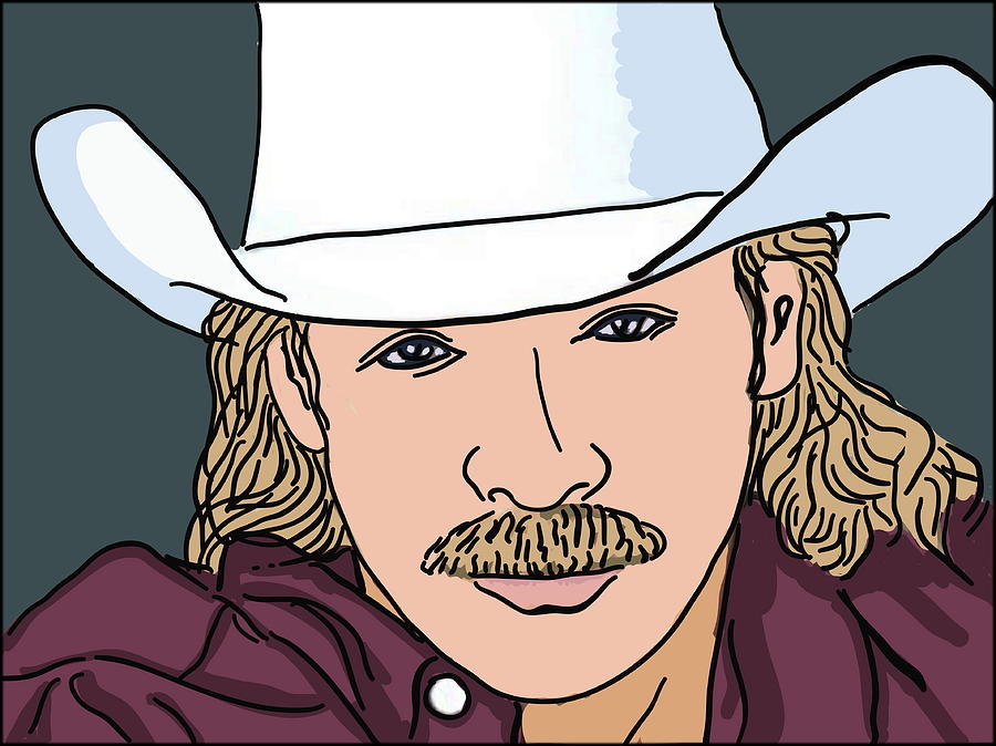 Country singer Alan Jackson Drawing by Alexey Bazhan Fine Art America