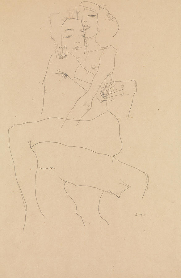 Couple embracing schiele egon Egon Schiele