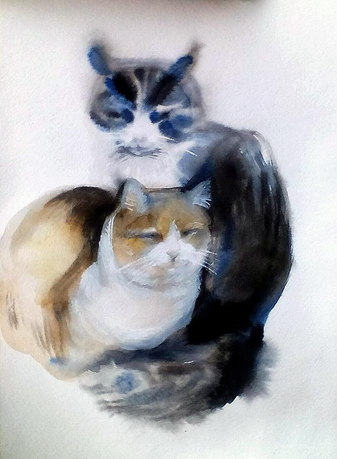 Animal Drawing - Couple  #1 by Valeriya Temnenko