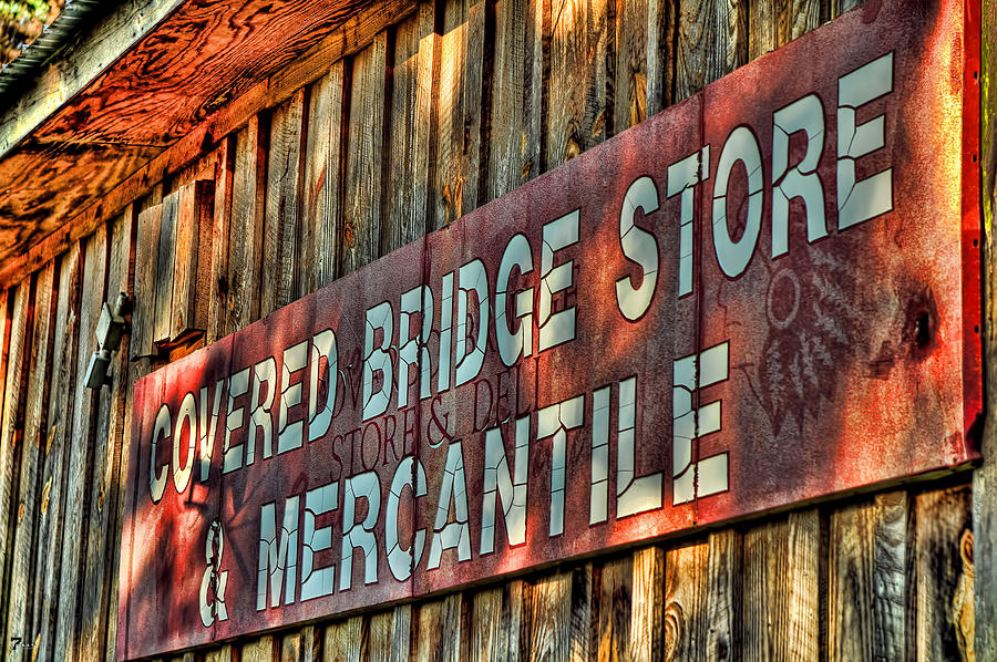 Nature Photograph - Covered Bridge Store And Mercantile #1 by Jason Blalock