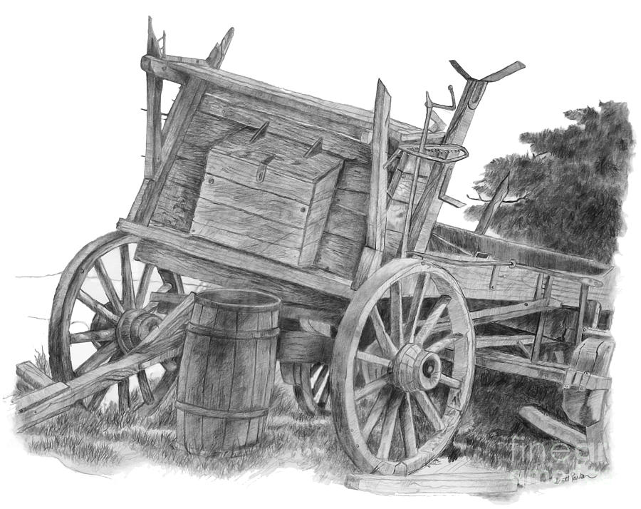 Covered Wagon #1 Drawing by Scott Parker