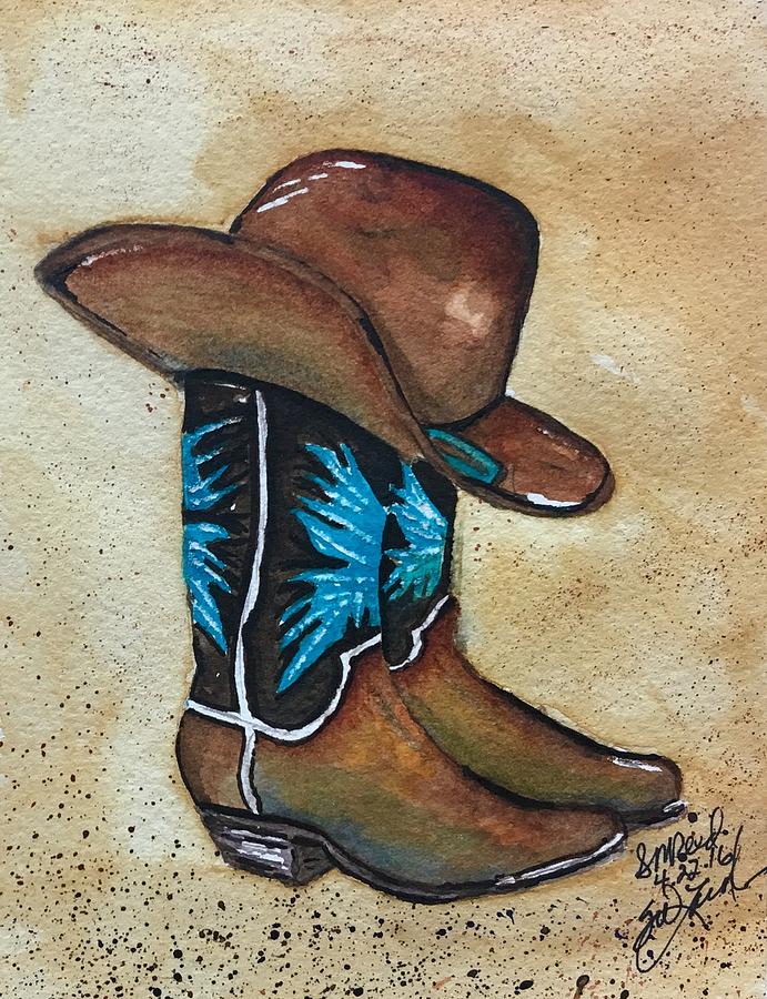 painting cowboy boots