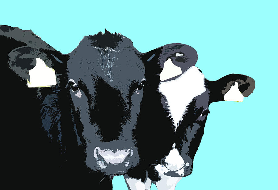 Cows - Blue by Mary Castellan Cows - Blue by Mary Castellan