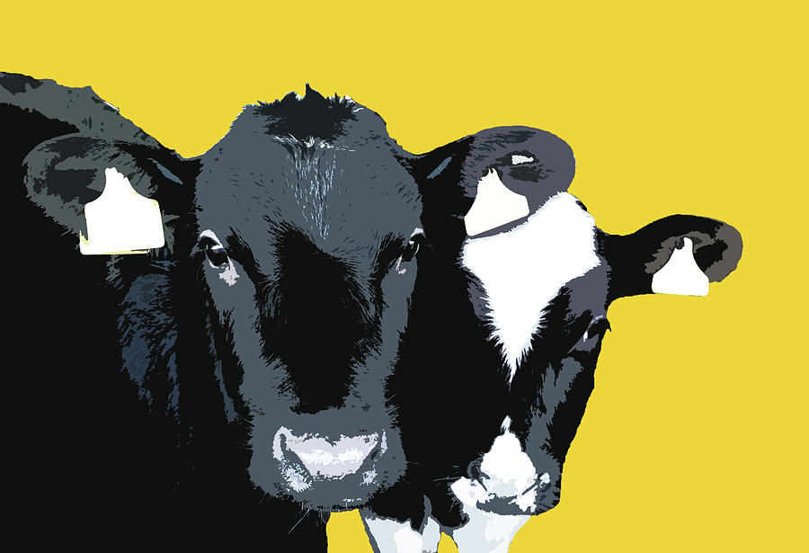 Cows - Yellow by Mary Castellan Cows - Yellow by Mary Castellan