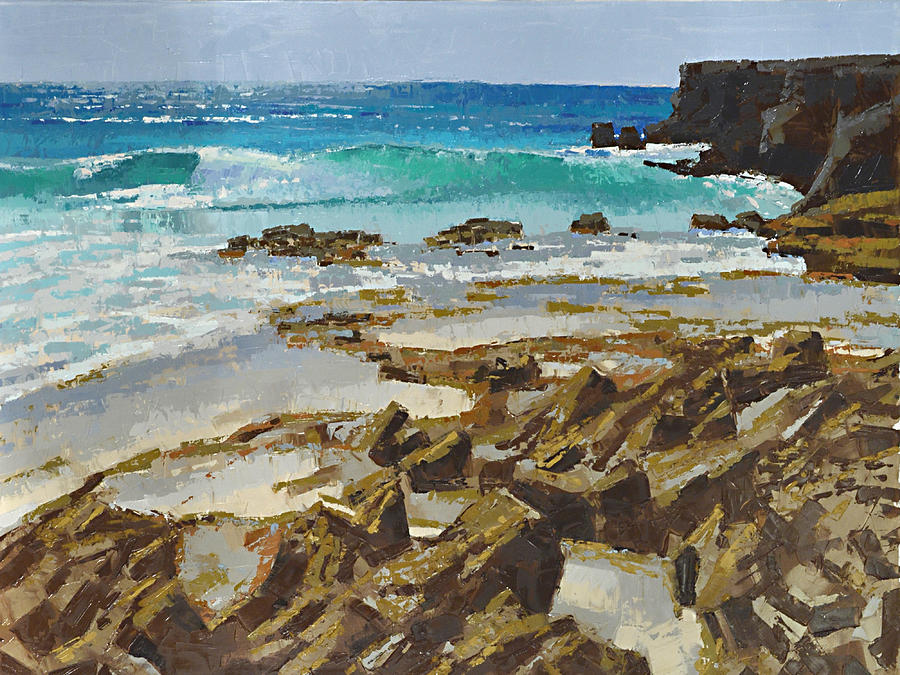 Cozumel east in the morning #1 Painting by Stephen Bartholomew