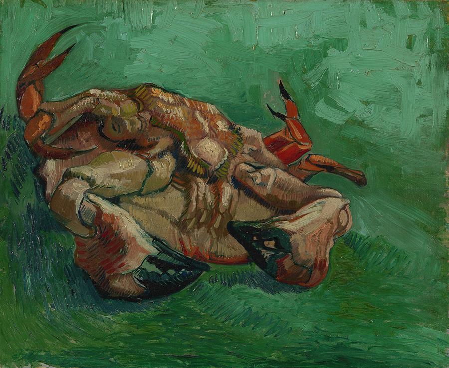 Crab on its Back #1 Painting by Celestial Images