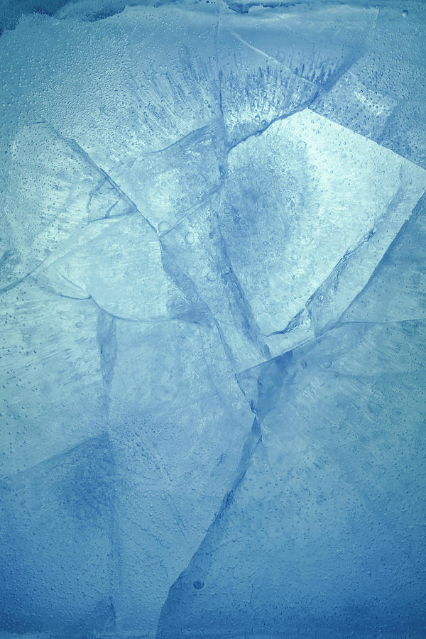Cracked ice 1 Photograph by Les Cunliffe