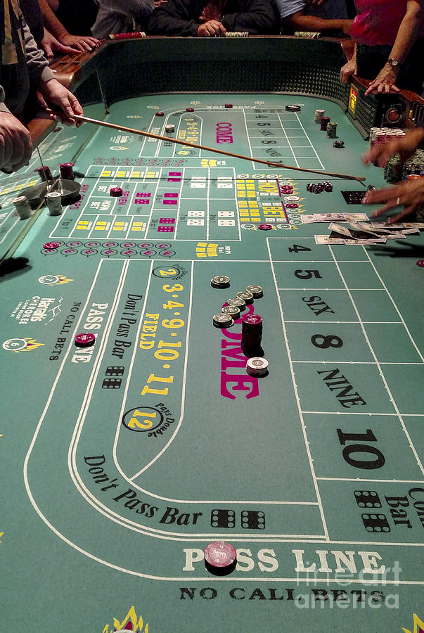 Craps Table at Harrahs Cherokee Casino Resort  #4 Photograph by David Oppenheimer
