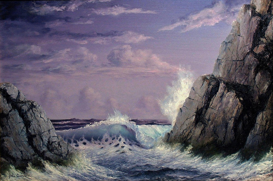 Crashing Wave Painting by John Cocoris - Fine Art America